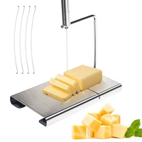 cheese slicer stainless steel wire butter cutter kitchen cheese food slicer with 4 replacement wires kitchen grater cheese toos