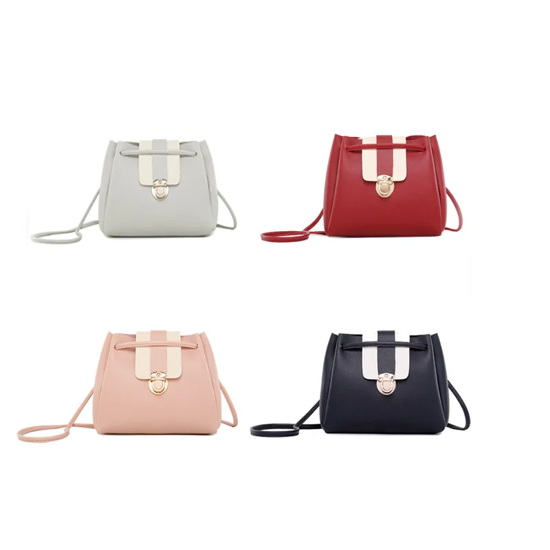 

Simple Flap Shoulder PU Leather Bags Women Girls Pure Color Mini Messenger Chest Bag Cross body Handbags bolsa feminina