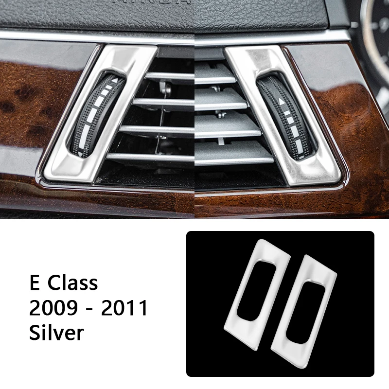 

Обе стороны вентиляционных отверстий из нержавеющей стали, декоративная крышка рамы, отделка для Mercedes Benz E Class W212 2009-2011, аксессуары для интерьера