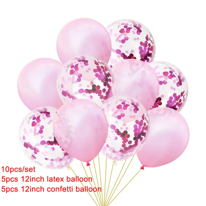 10pcs mixed 4 10 шт мульти розовое золото сердце фольгированные шары конфетти латексные воздушные шары для дня рождения вечерние украшения дети взрослые шарики для свадьбы - Цвет: 10pcs mixed 4