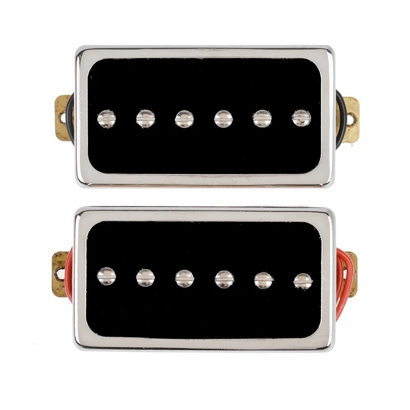 

2 Set Electric Guitar LP Pickups Pickup Bridge Neck Set Guitar Parts Accessories, Golden & Silver-Black