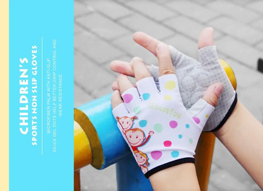 Детские полупальцевые перчатки с обезьянкой для От 1 до 10 лет мальчиков и девочек