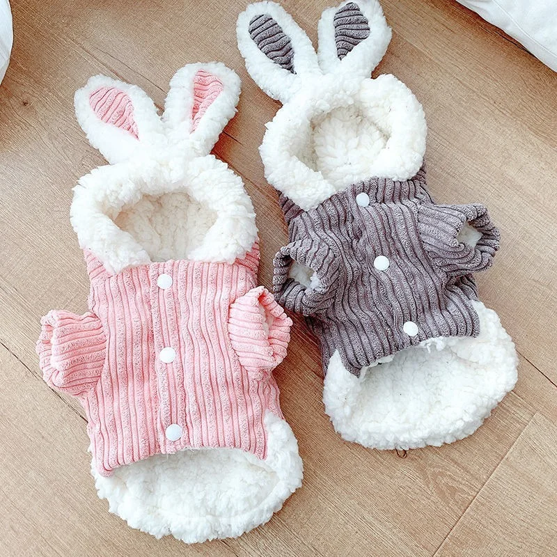 

Hond Kleren Herfst Winter Plus Fluwelen Konijn Kleding Chihuahua Puppy Kleding Franse Bulldog Kleren Kleine Hond Kat Pet Kleding