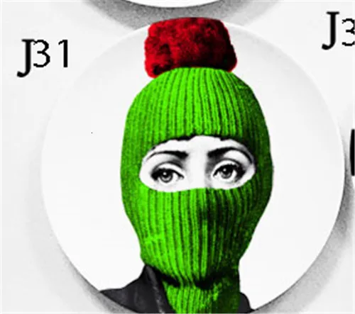 31 " 7" " Мода Fornasetti Тарелка декоративная подвесная тарелка домашнее украшение Настенная посуда керамический Декор Европейское настенное блюдо - Цвет: 31