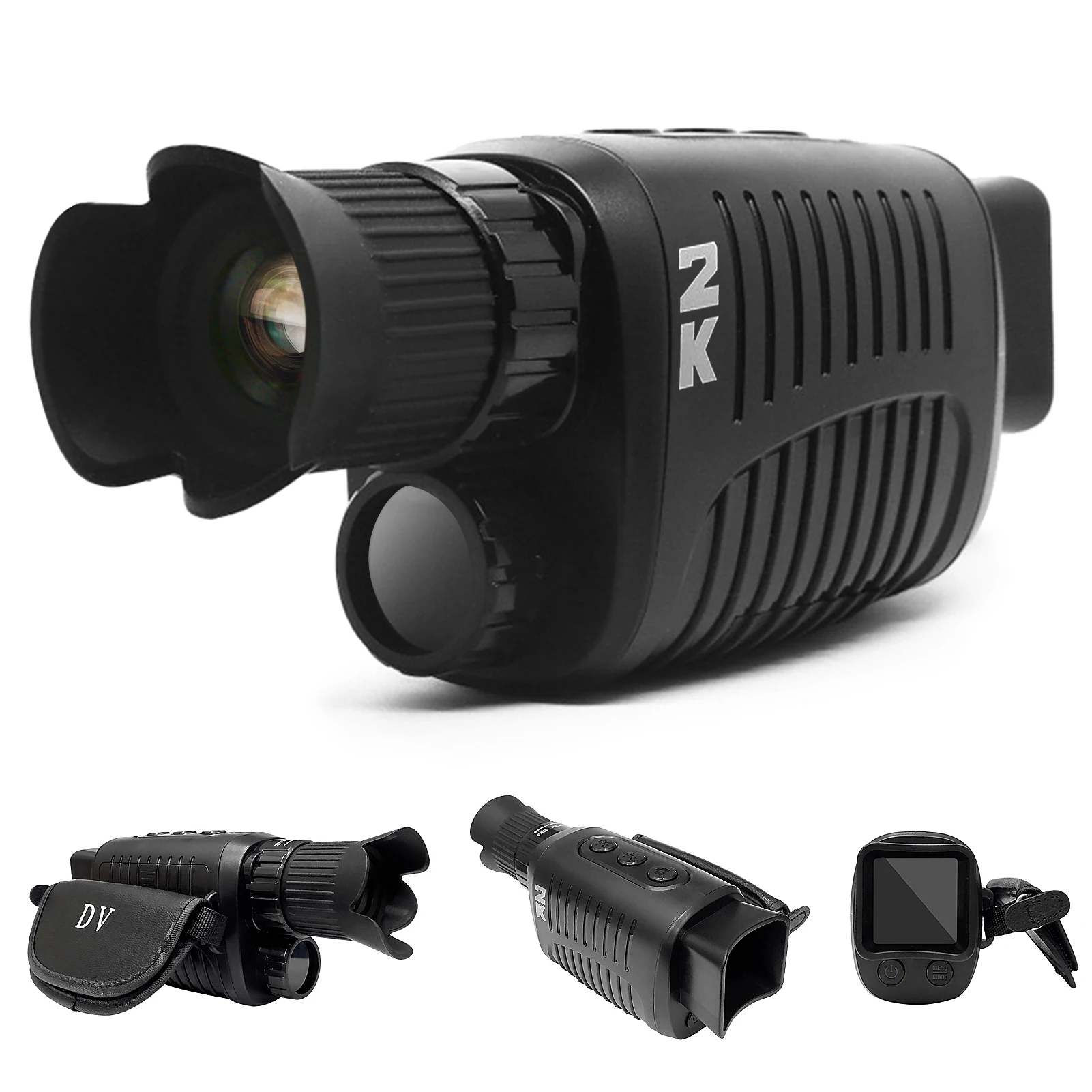 2K Monocular 5X Digital Zoom Digital High Definition Infrared Night Vision with 1.5'' Display Screen Outdoor Camping Hunting