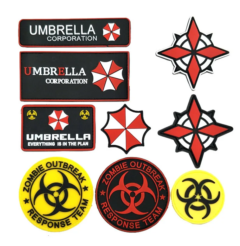 

embroidery HOOK&LOOP PVC umbrella tactics patch army cartoon patches for bag hat badges applique patches for clothing CA-2535