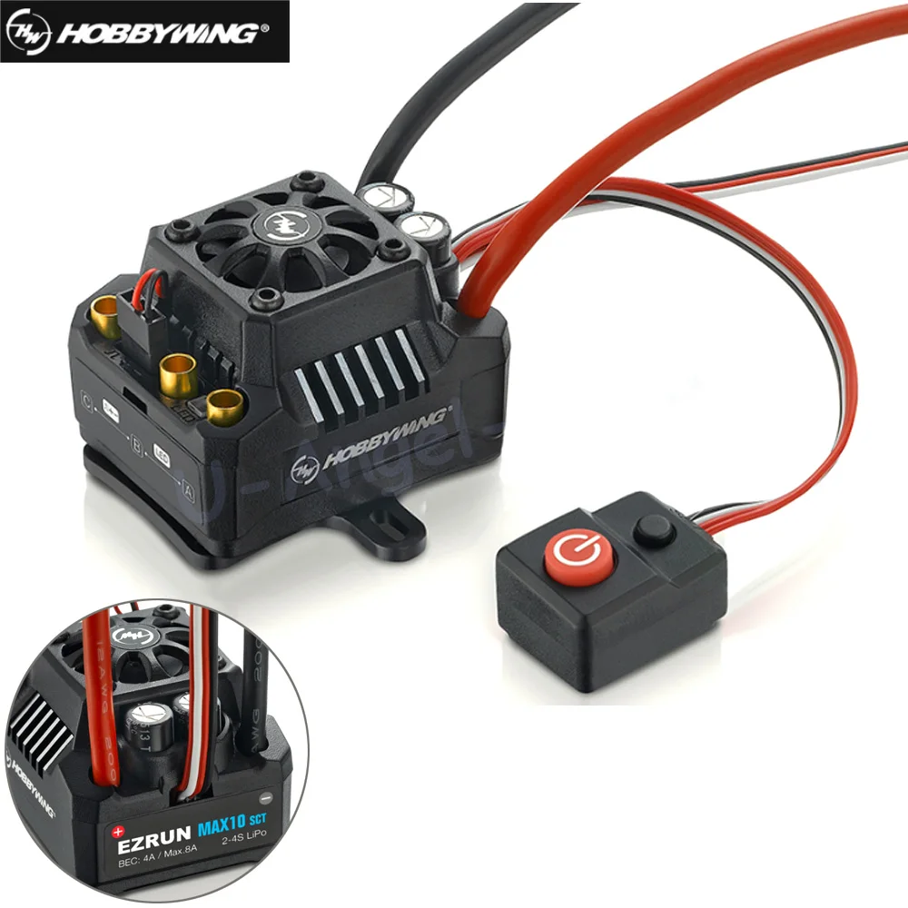 Hobbywing EZRUN Max10 120A ESC водонепроницаемый бесщеточный 1/10 SCT RC Hobby Truck MAX10 120A|hobbywing ezrun|brushless