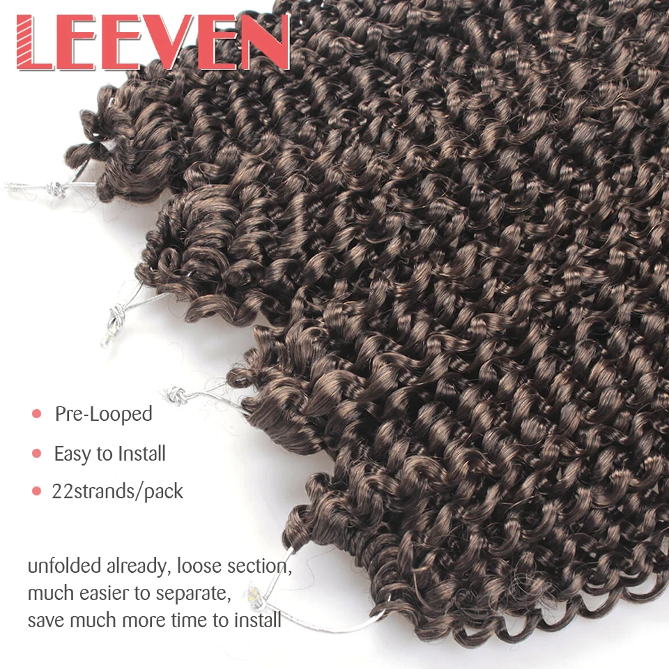 Leeven 18 ''страсть твист волосы синтетические крючком косы для наращивания волос