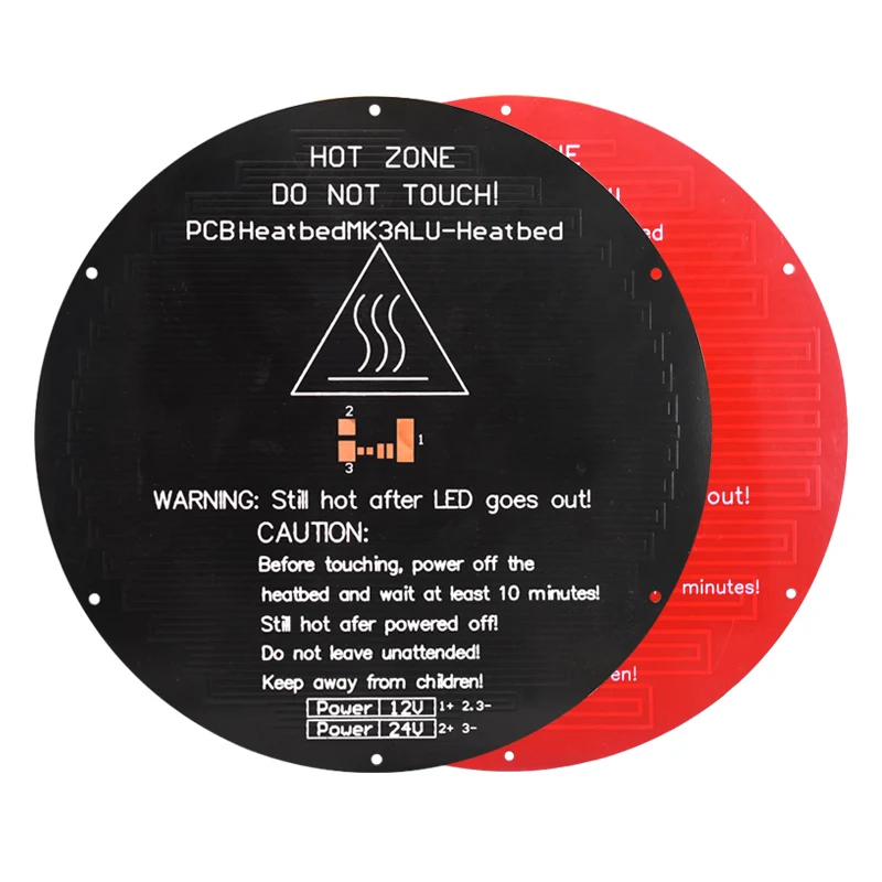 

Нагревательная платформа для 3D принтера MK3 Kossel Delta, круглый алюминиевый тепловой стол 220*220*3 мм
