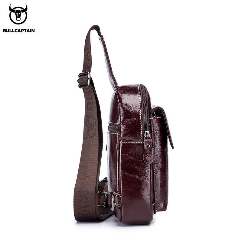 Нагрудная сумка BULLCAPTAIN из натуральной кожи используется для мужчин 7 9 дюйма iPai