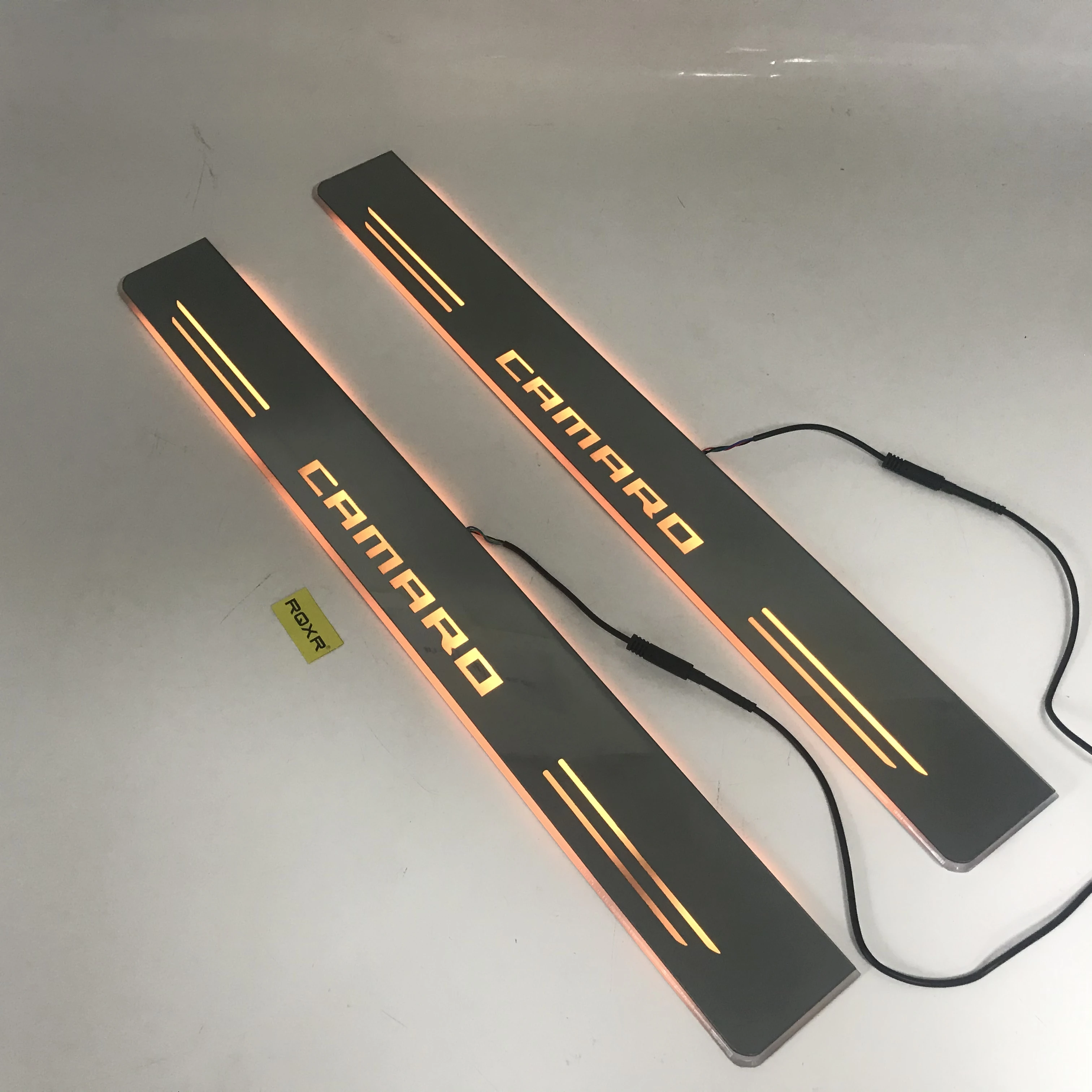 

Express Delivery Led Door Sill Plate Strip Welcome Light Pathway Accessories Guard Protectors for Ford Camaro