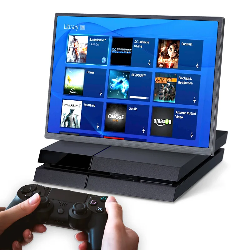 구매 13.5 인치 4K 휴대용 모니터 PS4 Xbox 시리즈 X 게임 모바일 화면 확장기 노트북 컴퓨터 PC HDMI LCD 디스플레이 유형 C