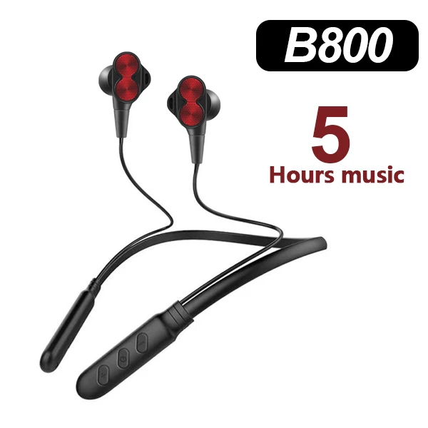 CBAOOOO B800 Bluetooth наушники беспроводные наушники спортивные стерео Bluetooth наушники Auriculars с микрофоном для телефона - Цвет: red B800-5 hours