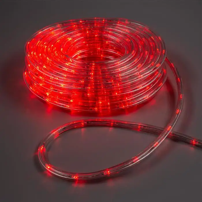 LED шнур 10 мм круглый 20 м чейзинг 2W LED/м 24 220V с контр. 8р КРАСНЫЙ|Светодиодные ленты| |