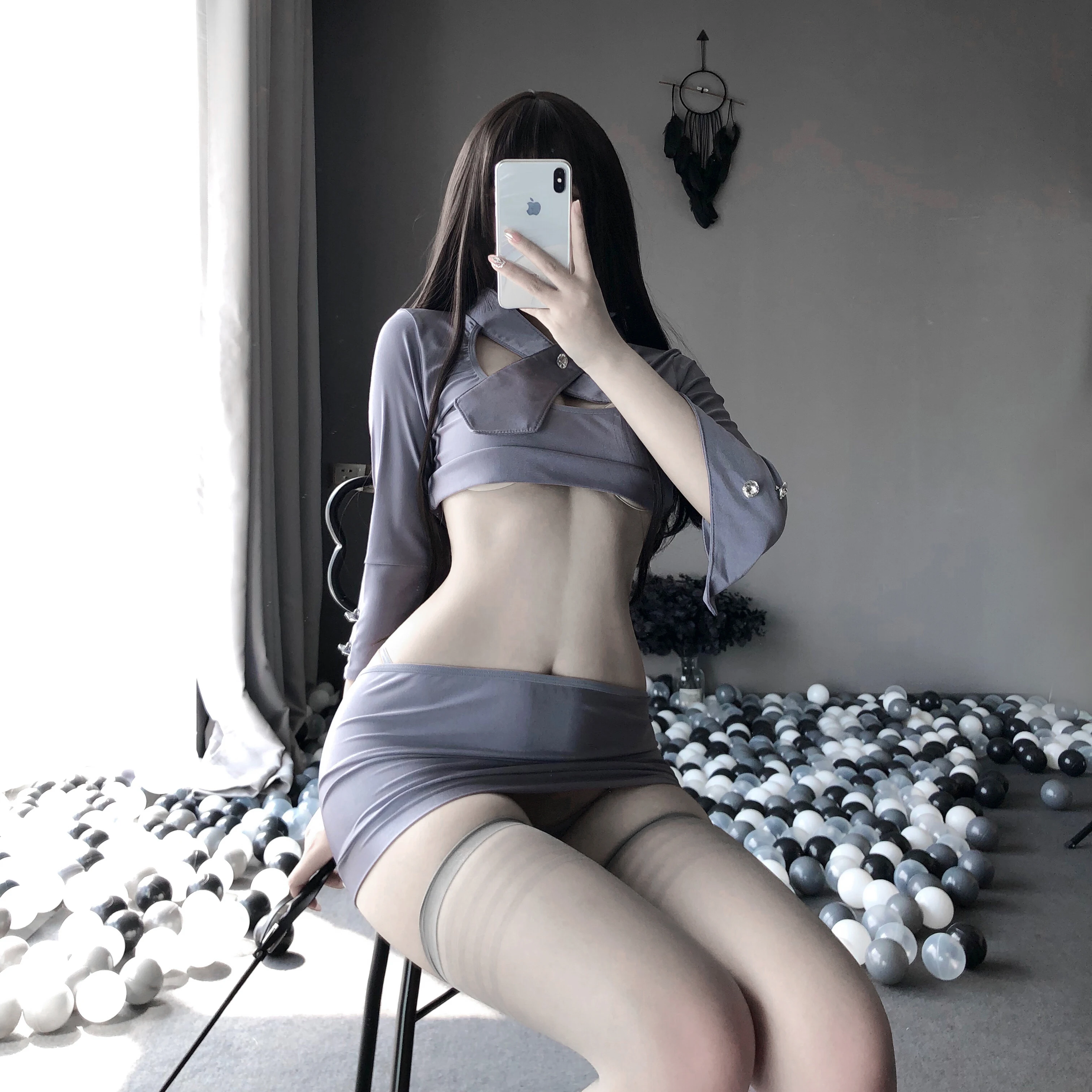 

KUCLUT New Cute Sexy Lingerie Bow Tie Secretary Suit School Teacher Uniform Role Play Costumes For Women Erotic Cosplay Pornos