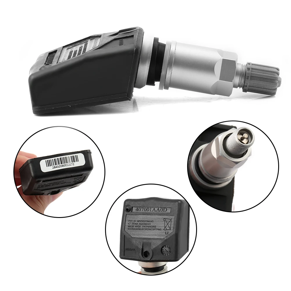 

4Pcs Tire Pressure Sensor For Nissan Infiniti Altima Maxima Frontier Cube 407001-AA0D Tire Pressure Monitoring System Sensor