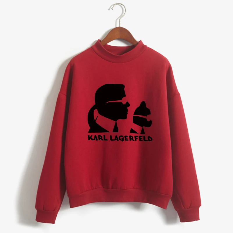 Женская толстовка Karl Lagerfeld Повседневная Толстовка Harajuku с круглым вырезом