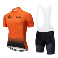 2021 cycling sport clothing strava bicycle jersey sets breathable anti uv bike skinsuit pro team mtb suit bib short sleeve pants