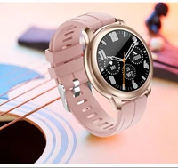 cf22 men smart bluetooth call watch blood pressure monitor football weather forecast music full touch smartwatch pink sliver