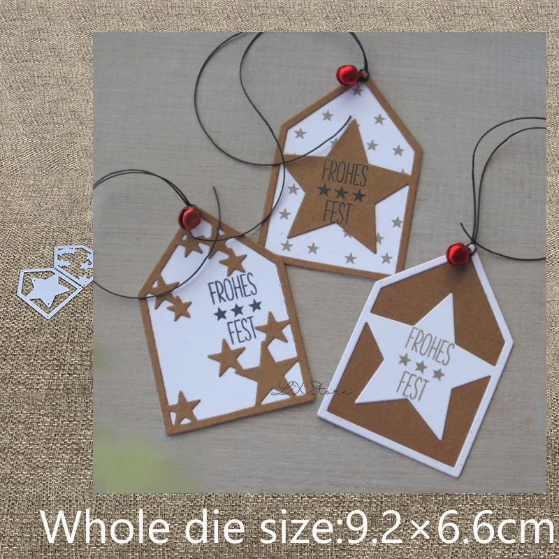 Новый дизайн ремесло металла высечки звезда тег этикетки Украшения скрапбук