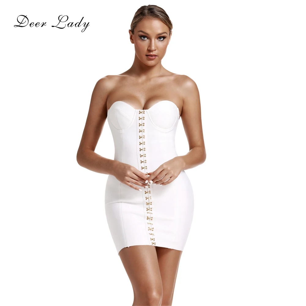 Олень леди Vestidos бандажные платья 2019 Новые поступления летнее цельное платье без