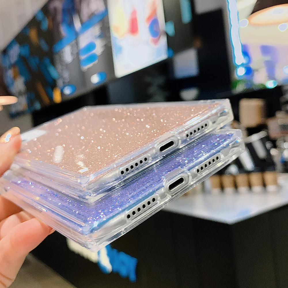 Блестящий квадратный силиконовый чехол с прямыми боками для IPhone 11 12 Pro Max X XR XS 7 8 Plus