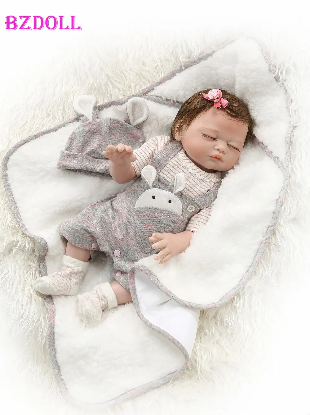 50 см силиконовая кукла для новорожденных как настоящая мягкая виниловая игрушка