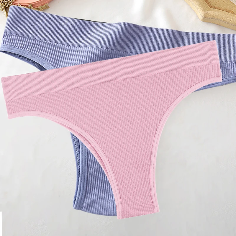 

Seamless Women Pantys Girls Thongs High Waisted Soft Woman Briefs Fashion 6 Solid Colors S-XL Sexy Underpants For Women New