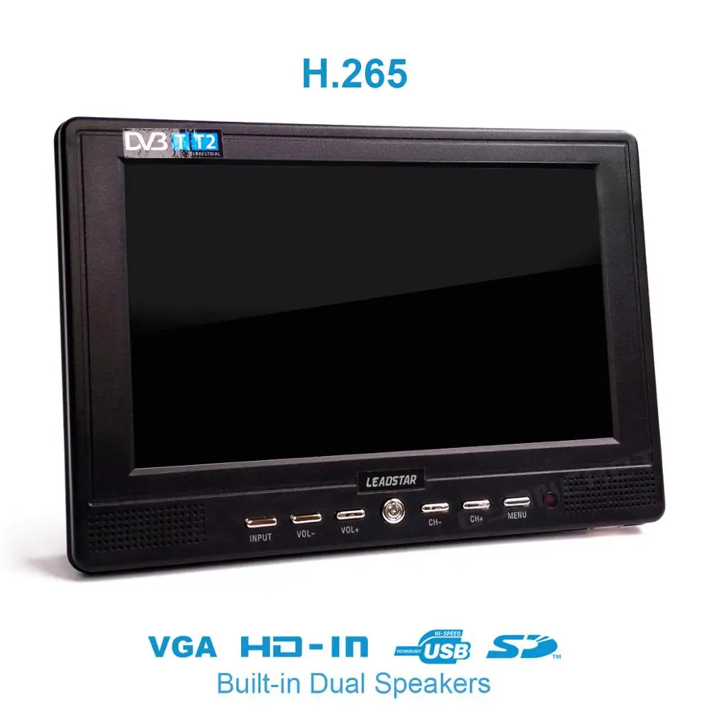 D7 7 Inch Portable Dvb-T2 Atsc Tdt Digital-Analog Mini Small Car Tv Support Usb Tf Mp4 H.265 Ac3 | Электроника