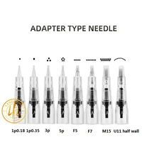 cartridge tattoo needles 1p f5 u11 disposable sterilized safety tattoo needle for cartridge eyebrow lip eyeliner machines grips