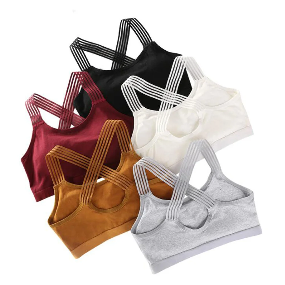 Бесшовный спортивный бюстгальтер женский топ для фитнеса Противоударный