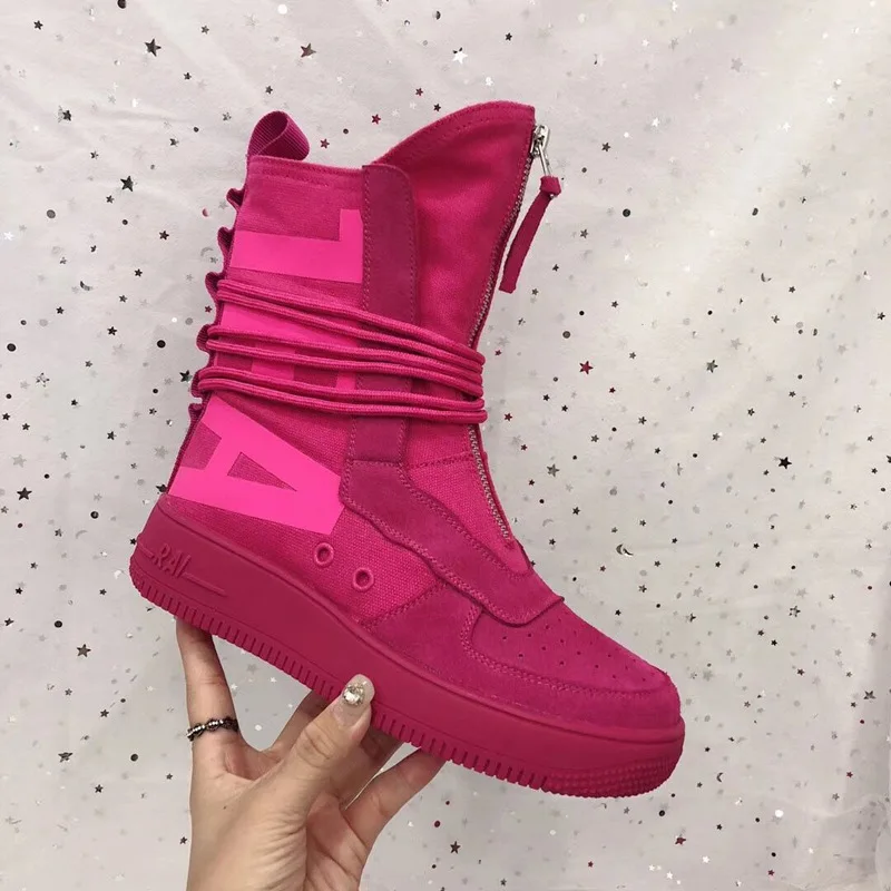 SWYIVY/розовые женские кроссовки из натуральной кожи высокого качества 2019 г. сезон