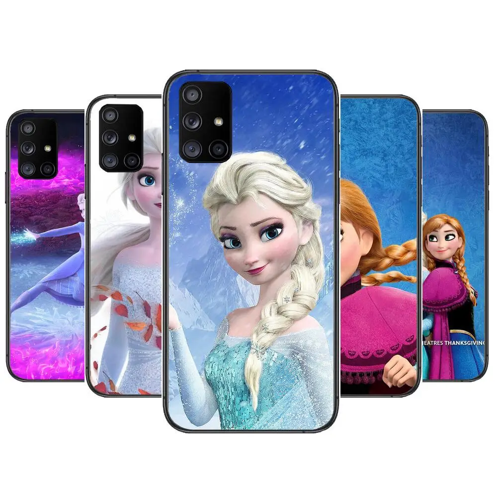 

Beautiful Frozen Anna Elsa Phone Case Hull For Samsung Galaxy A50 A51 A20 A71 A70 A40 A30 A31 A80 E 5G S Black Shell Art Cell Co