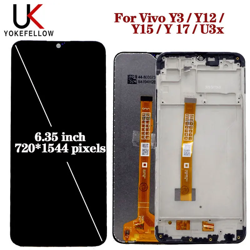 ЖК дисплей 6 35 дюйма для Vivo y3/y12/y15/y17/u3x кодирующий преобразователь сенсорного