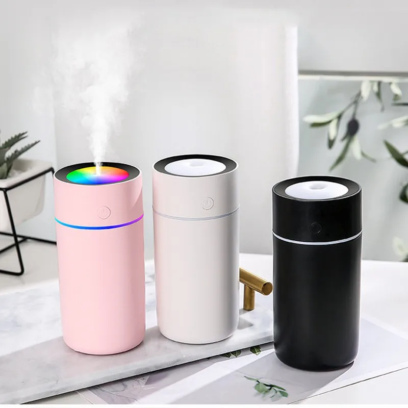 

320ml New colorful car humidifier Mini room humidifier Ultrasonic glare cup Aromatherapy air diffuser Cold fog machine Purifier