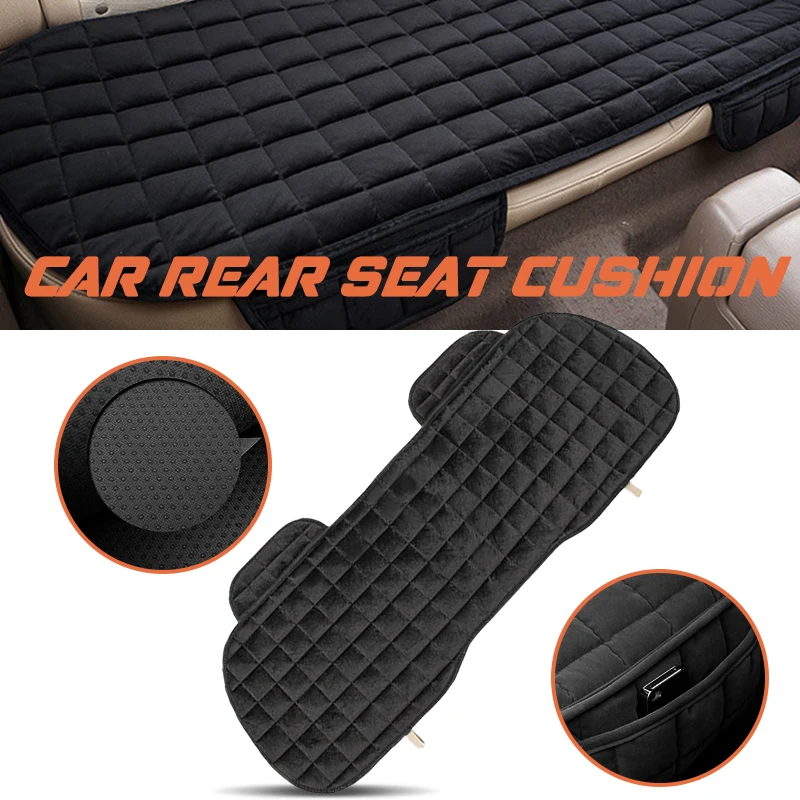 

Car Rear Seat Cushion Car Seat Cover Universal Plush Seat Cushion Winter Mats Square 1 Pc Comfortable