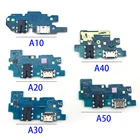 100% Оригинальный USB-разъем для зарядки, гибкий кабель для Samsung A10 A20 A30 A40 A50 A02S A20S A21 M21 A12 A32 A52 A72