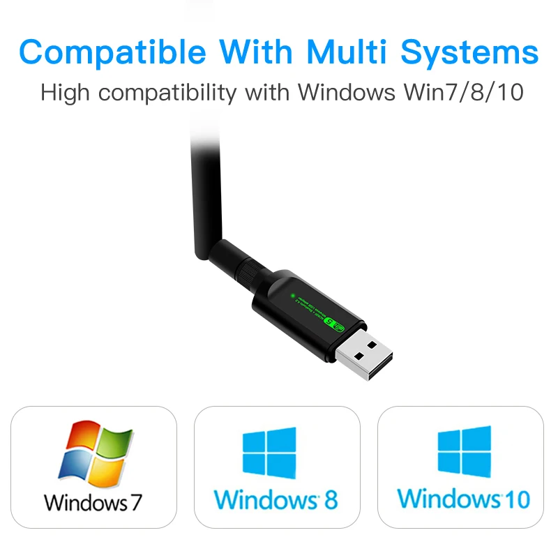 USB Wi-Fi Bluetooth адаптер 600 Мбит/с двухдиапазонный 2 4/5 ГГц беспроводной внешний ресивер