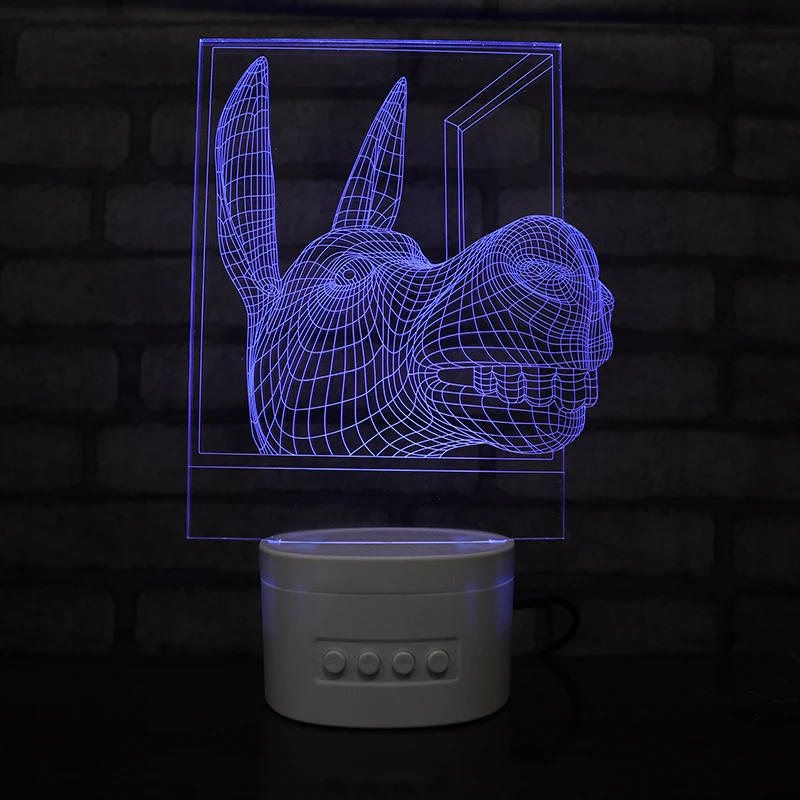 3D светильник динамик с Bluetooth СВЕТОДИОДНЫЙ Ночник для детей Usb лампа на батарейках