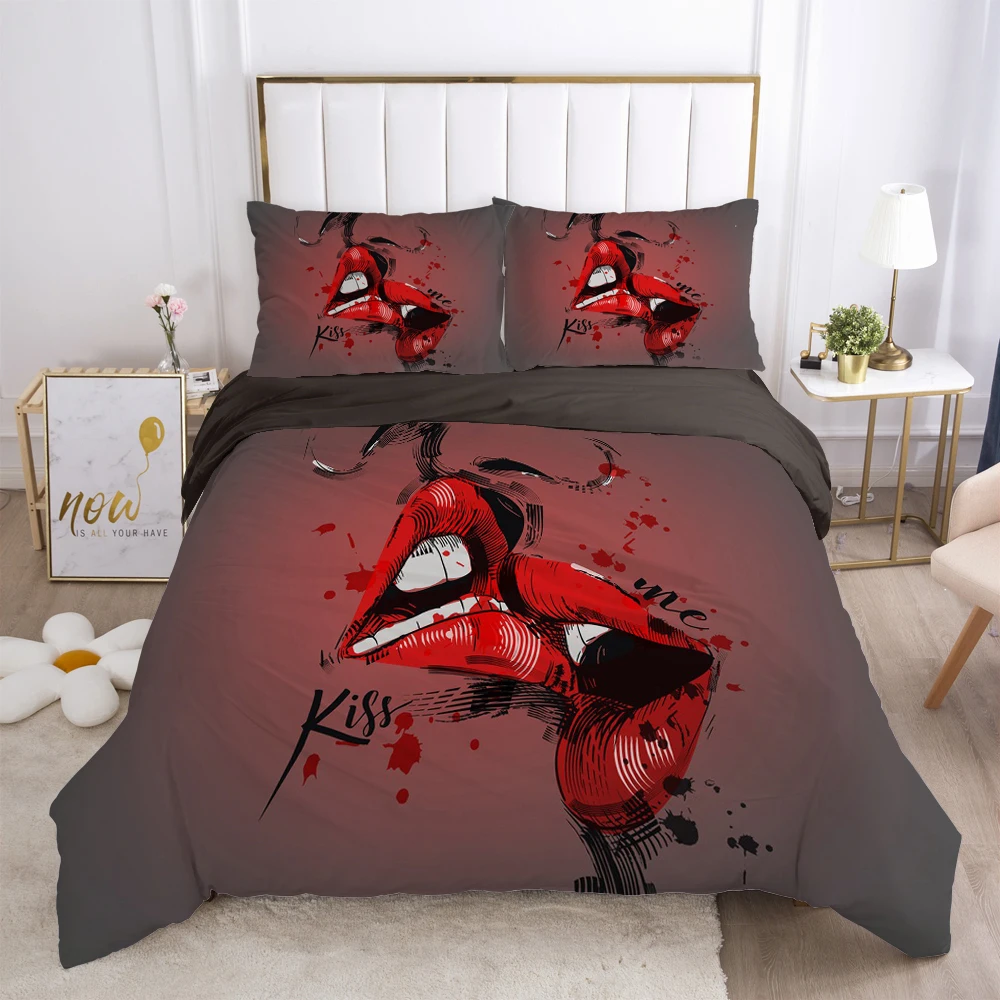 3D Luxury Bedding Sets Comforter/Blanket/Quilt/duvet Cover Set Pillowcases Queen/King/Europe/Russia Size Me Kiss | Дом и сад