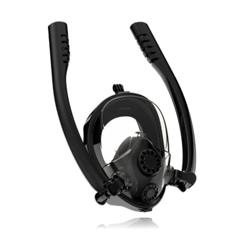 Full Black N95 Новая маска для подводного плавания, ныряния с дыхательной трубкой, подводная противотуманная маска для подводного плавания с полным лицом для женщин и мужчин - Цвет: Full Black N95