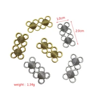 junkang alloy perforated oval spacer bead rectangular connector diy making bracelet necklace jewelry accessories