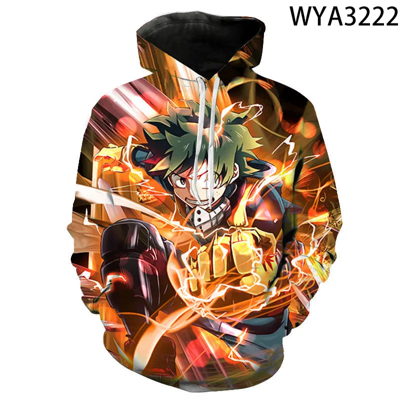 

2020 New My Hero Academia Men Women Children Hoodies Midoriya Izuku 3D Printed Boku No Hero Academia Boy Girl Kids Cool Pullover