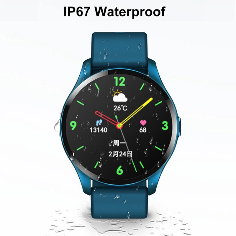 

2021 Full Touch Smart Watch Body Temperature Smartwatch Male Female Music Control Heart Rate Fitness Bracelet 320*320 Resolution