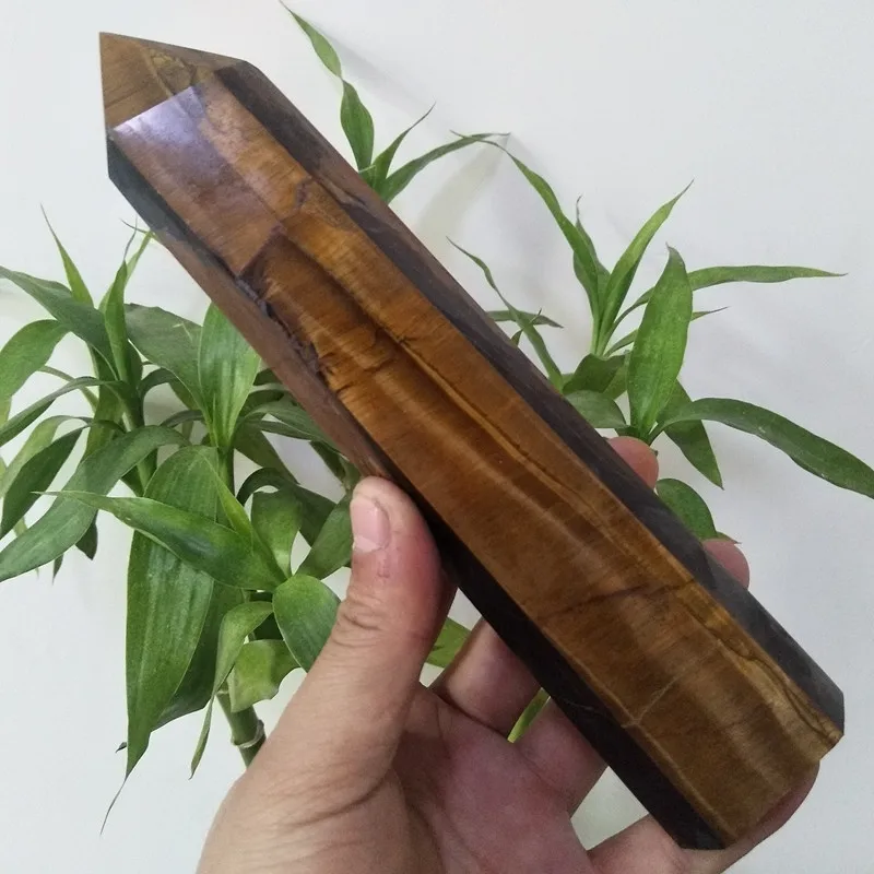 Большой тигровый глаз камень кристалл точки палочки башня фэн шуй чакры