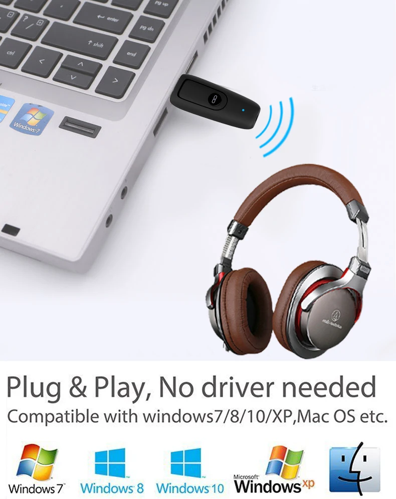 Беспроводной Bluetooth 5 0 USB RCA Aux 3 мм Aptx передатчик с низкой задержкой адаптер для PS4