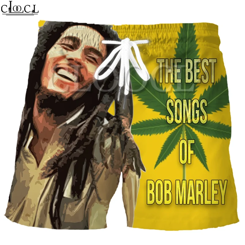 Мужские летние спортивные шорты CLOOCL Singer Reggae Creator Bob Marley с 3D принтом модные в стиле