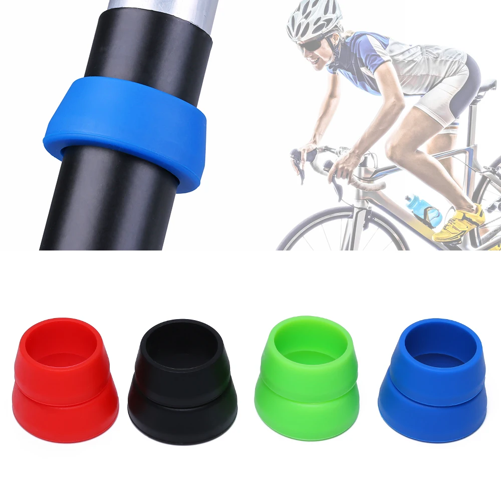 

1PC 4 Colors Silicone Bicycle Seat Post Waterproof Ring Two Sizes Rubber Pipe Protector Case Ring Cover Mountain Road Bike Tools