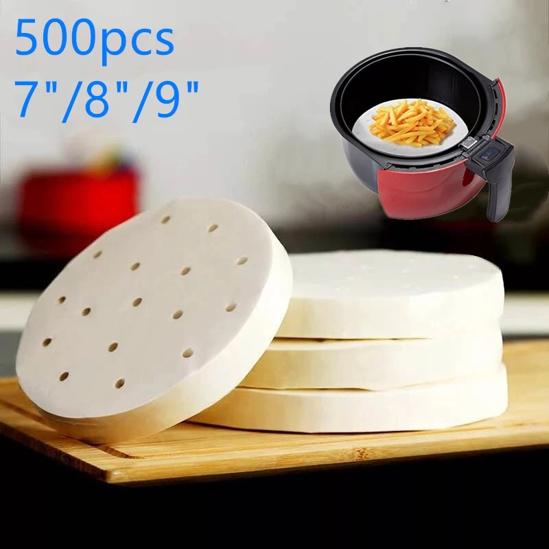 

7inch/8inch/9inch 500pcs Air Fryer Pads Air Fryer Accessories For Gowise Phillips Cozyna Secura Fit All Airfryer 3.7 to 5.8QT