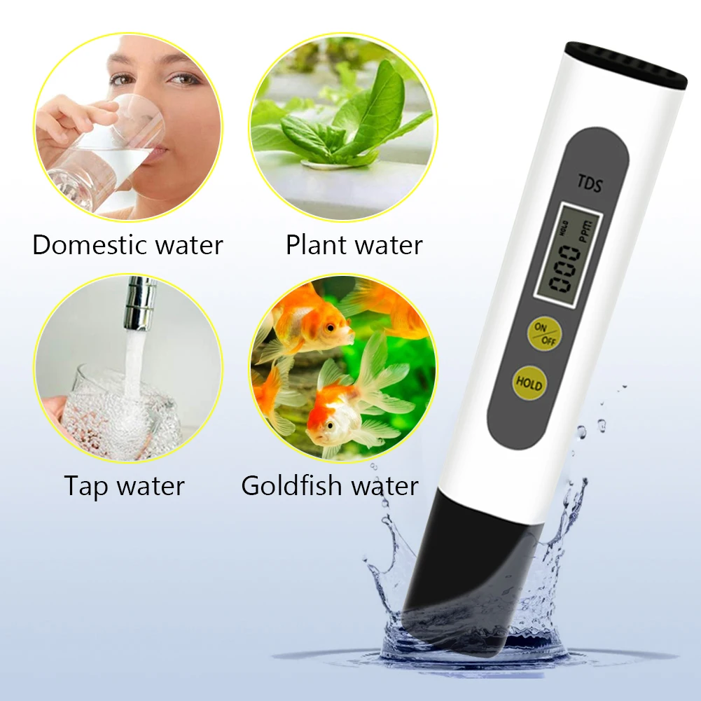 

0-9990 ppm Measurement Multifunctional Water Purity TDS Digital Water Quality Tester Pen Check Temperature for Pool Meter Tools